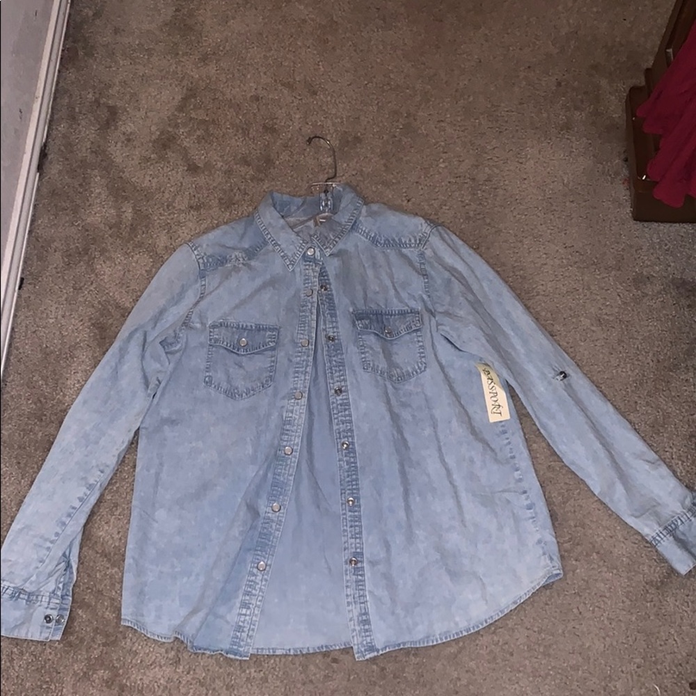 Passport light wash “jean” jacket